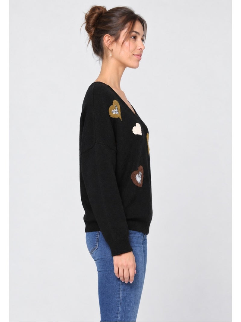 Pull kebello Noir Noir - Kiabi