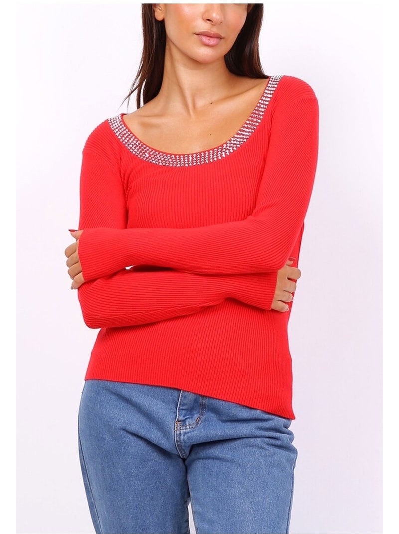 Pull Kebello Rouge - Kiabi