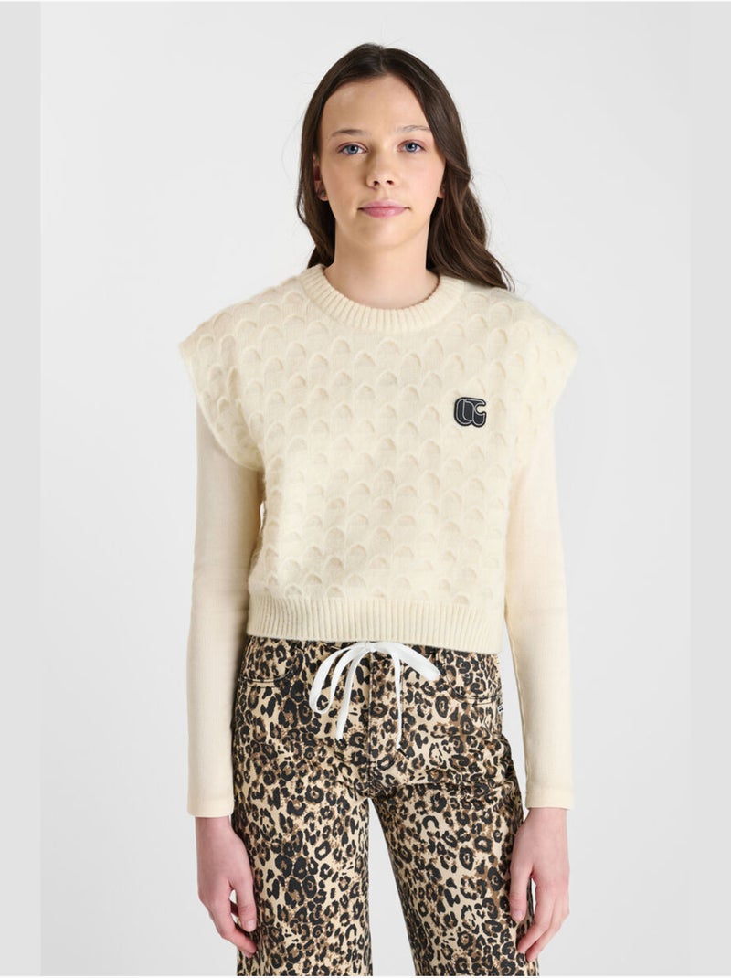 Pull KIMMYGI 'Le Temps Des Cerises' Blanc - Kiabi