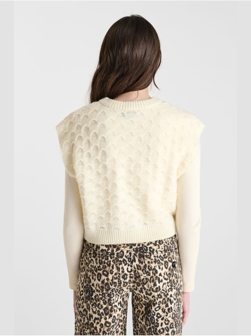Pull KIMMYGI 'Le Temps Des Cerises' Blanc - Kiabi