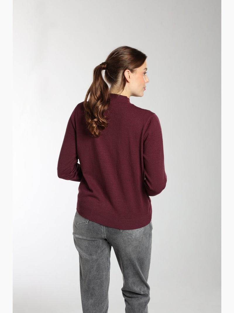 Pull Lady  | Gerard Pasquier Avec Col Pattes De Boutonnière | Gerard Pasquier Bordeaux - Kiabi