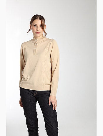Pull Lady | Gerard Pasquier Avec Col Pattes De Boutonnière | Gerard Pasquier