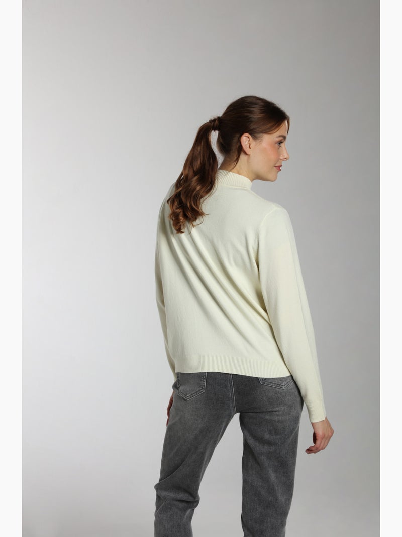 Pull Lady  | Gerard Pasquier Avec Col Pattes De Boutonnière | Gerard Pasquier Ecru - Kiabi