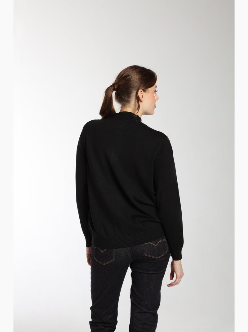 Pull Lady  | Gerard Pasquier Avec Col Pattes De Boutonnière | Gerard Pasquier Noir - Kiabi