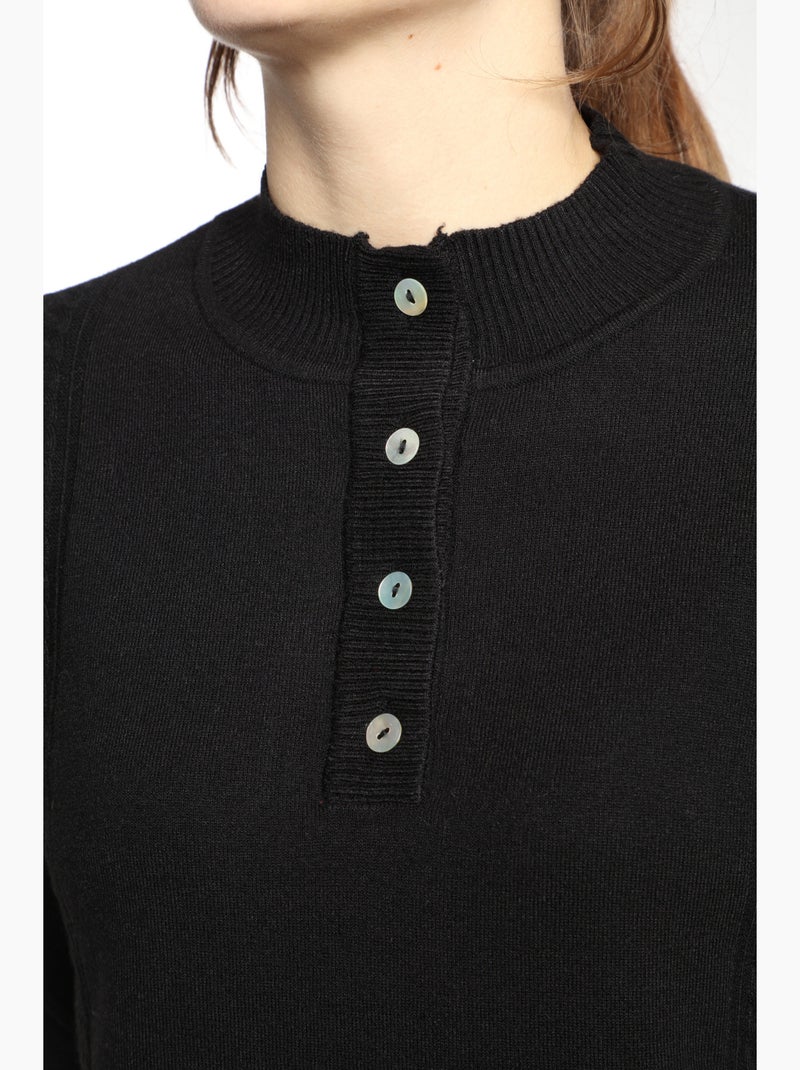 Pull Lady  | Gerard Pasquier Avec Col Pattes De Boutonnière | Gerard Pasquier Noir - Kiabi