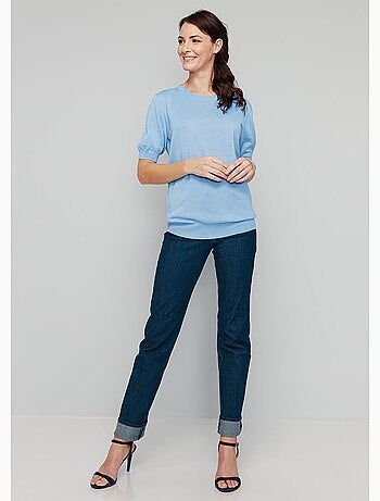 Pull laine mérinos chaud manches courtes - Afibel