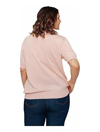 Pull laine mérinos chaud manches courtes