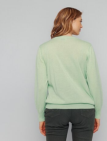 Pull laine mérinos manches longues - afibel