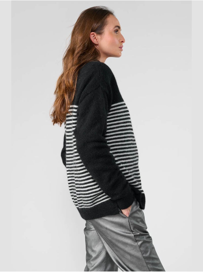 Pull land 'le temps des cerises' Noir - Kiabi