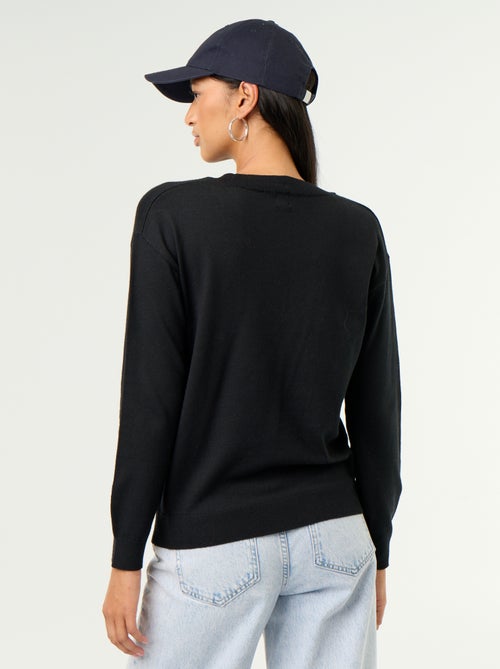 Pull léger à col V - Kiabi