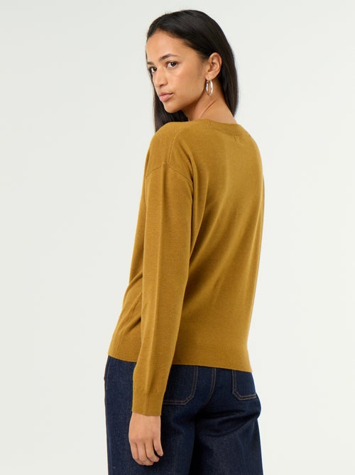 Pull léger à col V - Kiabi