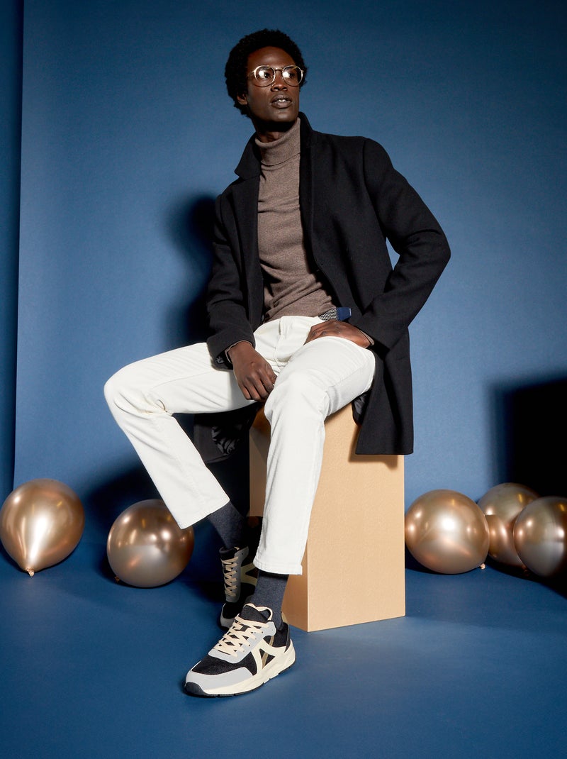 Pull Léger Rayé Marron Devred - Taille M Homme, Occasion Très Bon état