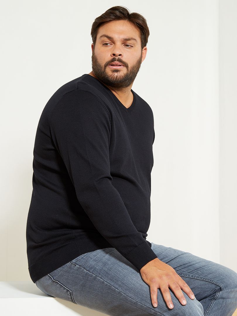 OXBOW Pull Léger Col V PREVIO Essentials – Pull Côtelé Doux Et Confortable Pour Homme