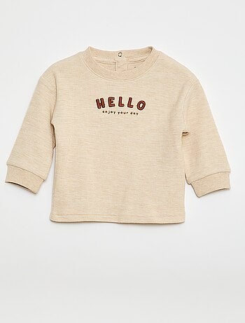 Pull léger en coton stretch avec imprimé