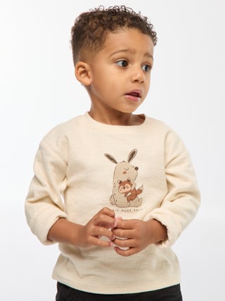 Pull léger en coton stretch avec imprimé