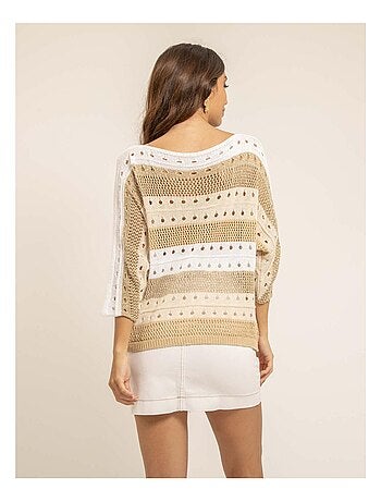 Pull léger maille ajourée KARLA