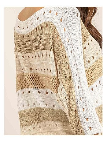 Pull léger maille ajourée KARLA