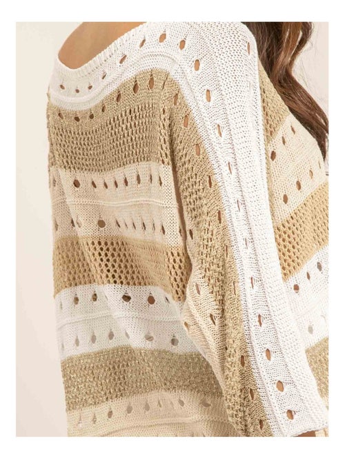 Pull léger maille ajourée KARLA - Kiabi