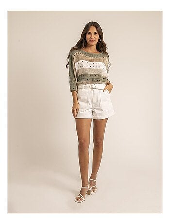 Pull léger maille ajourée KARLA