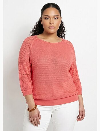 Pull léger manches 3/4 raglan col rond - Afibel