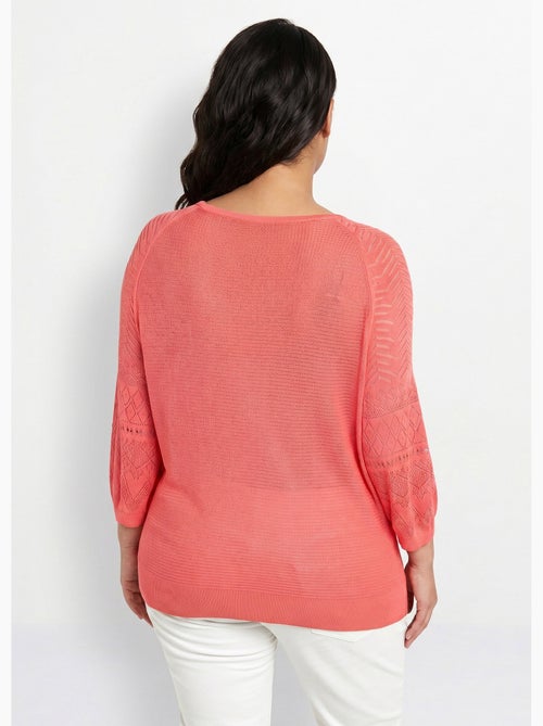 Pull léger manches 3/4 raglan col rond - Afibel - Kiabi