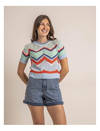 Pull léger manches courtes KURINA