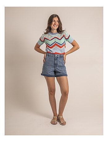 Pull léger manches courtes KURINA