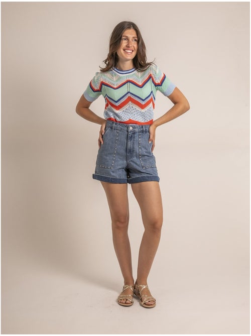 Pull léger manches courtes KURINA - Kiabi