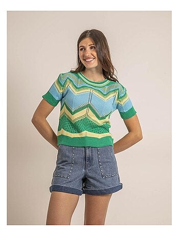 Pull léger manches courtes KURINA