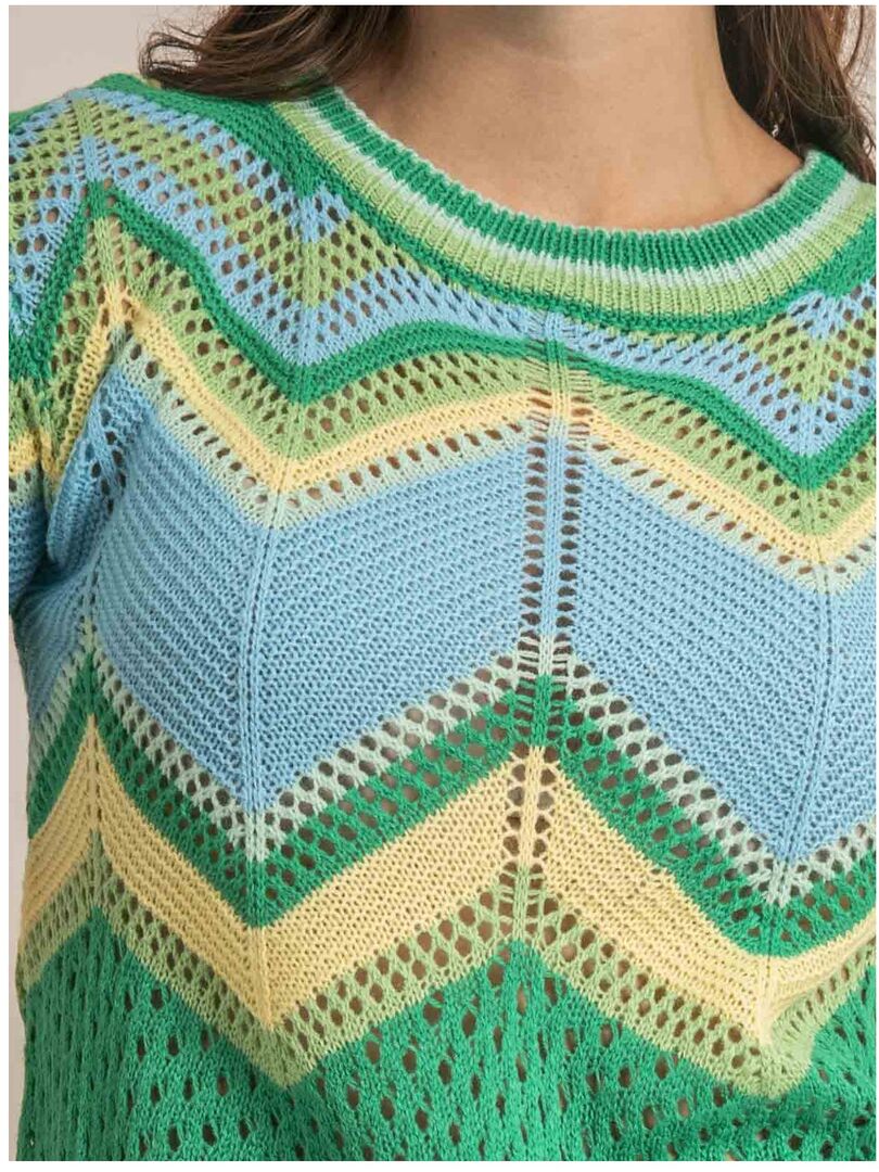 Pull lger manches courtes KURINA - Vert - Kiabi - 43.99