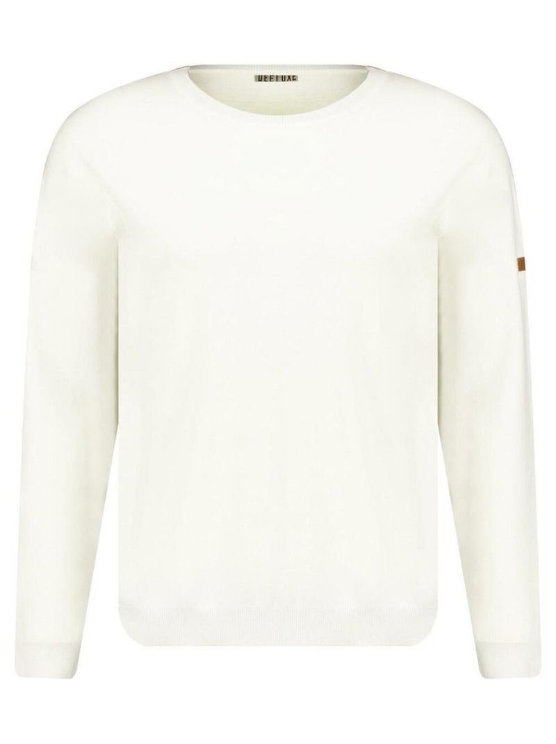 Pull léger uni à manches longues pour homme 'Deeluxe' Blanc - Kiabi