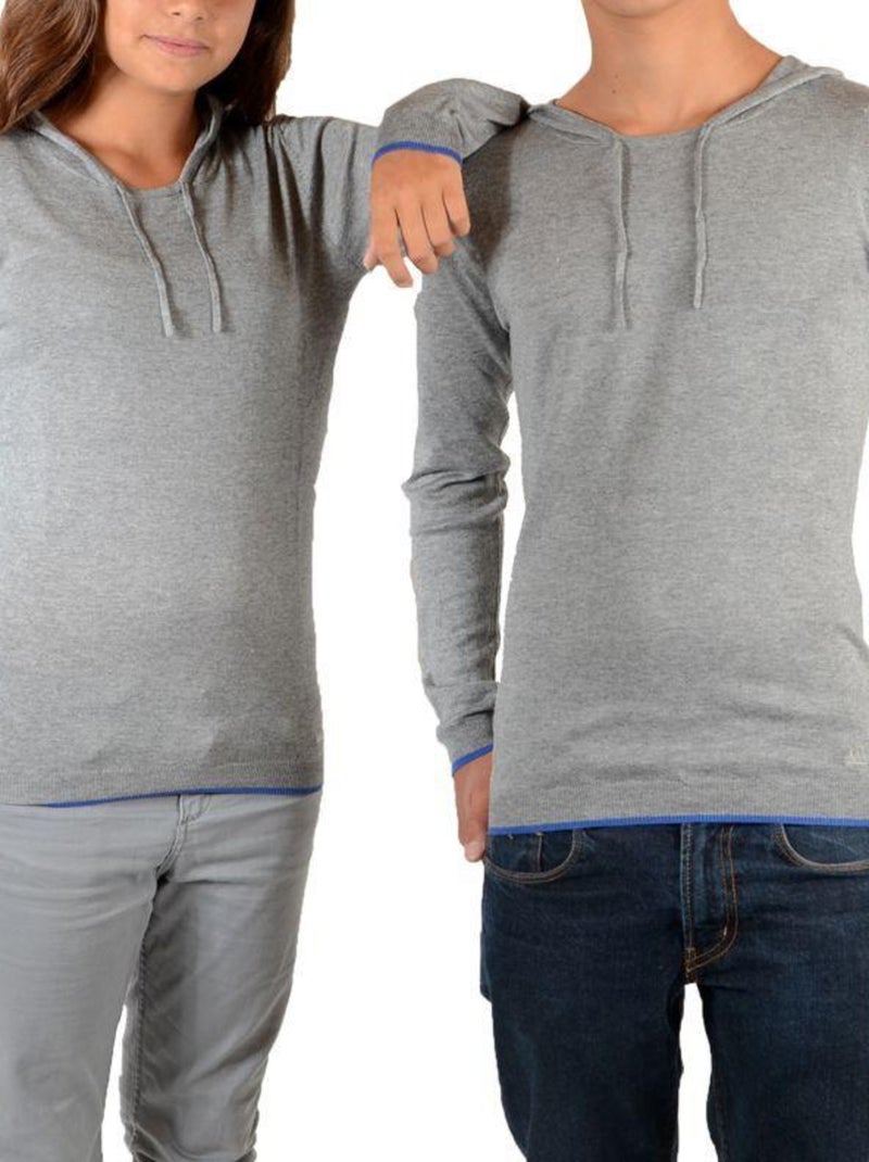 Pull Little Eleven Paris Knit HD Mixte Gris - Kiabi