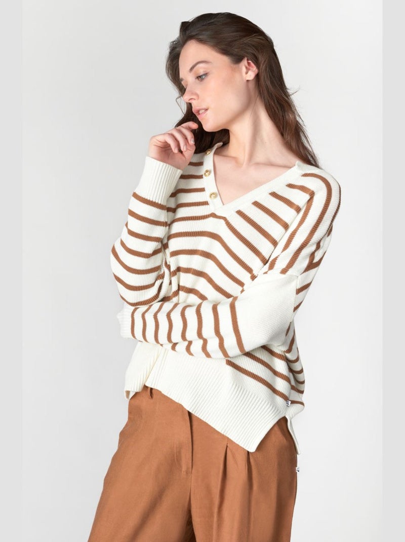 Pull LOBELIE 'Le Temps Des Cerises' Blanc - Kiabi