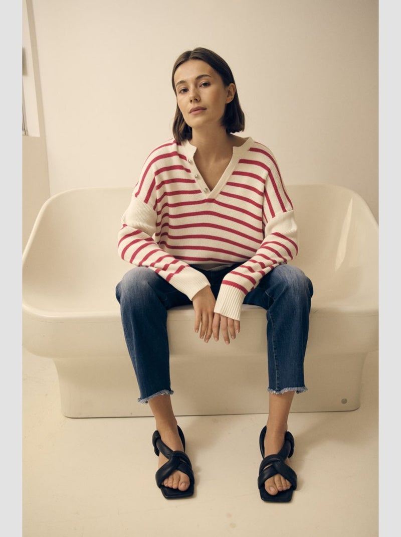Pull LOBELIE 'Le Temps Des Cerises' Rose - Kiabi