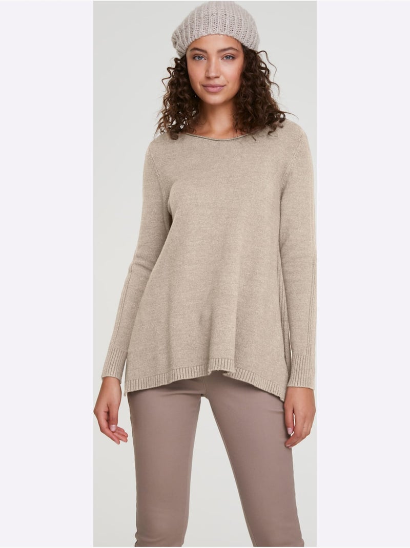Pull Long - Taille Standard - Helline Sable - Kiabi