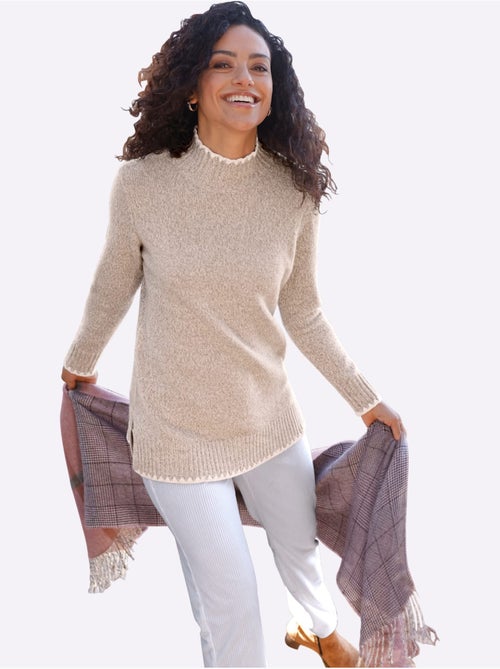 Pull long chiné - taille standard - witt - Kiabi Pull long chiné - taille standard - witt - Kiabi
