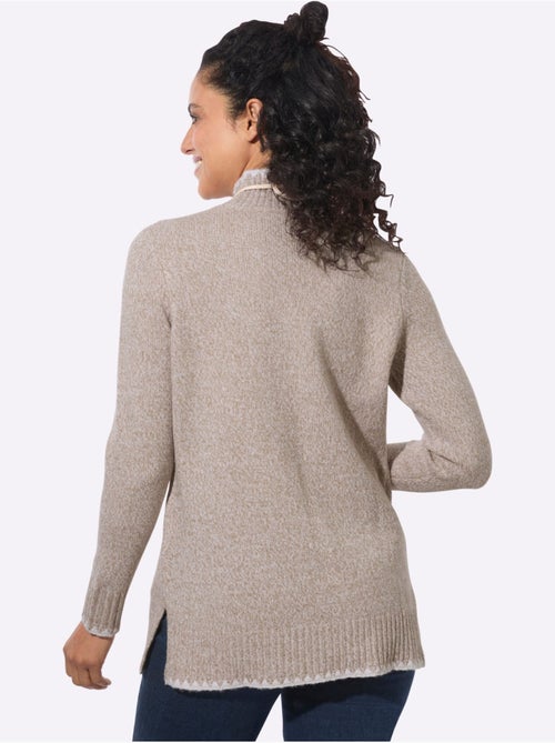 Pull long chiné - taille standard - witt - Kiabi Pull long chiné - taille standard - witt - Kiabi