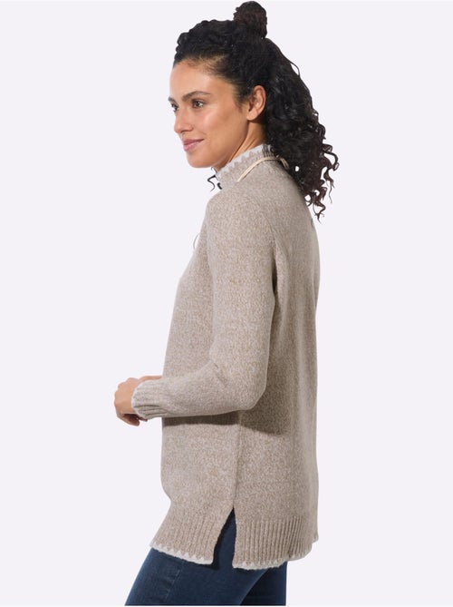 Pull long chiné - taille standard - witt - Kiabi Pull long chiné - taille standard - witt - Kiabi