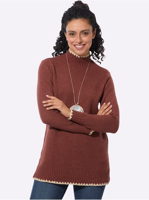 Pull long chiné - taille standard - witt - Kiabi Pull long chiné - taille standard - witt - Kiabi