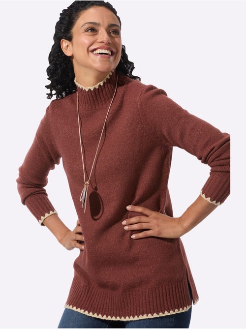 Pull long chiné - taille standard - witt - Kiabi Pull long chiné - taille standard - witt - Kiabi