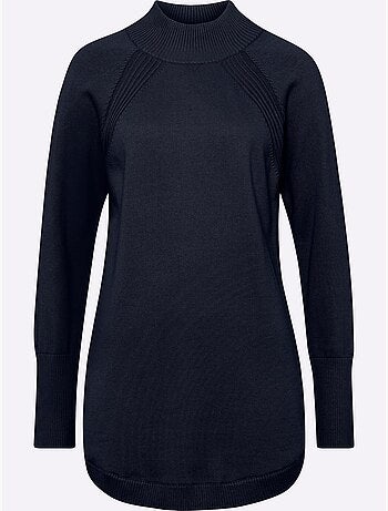 Pull Long Pur Coton - Taille Standard - Moda Vilona