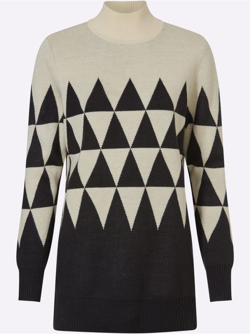 Pull Long Col Montant Tendance - Taille Standard - Moda Vilona - Kiabi