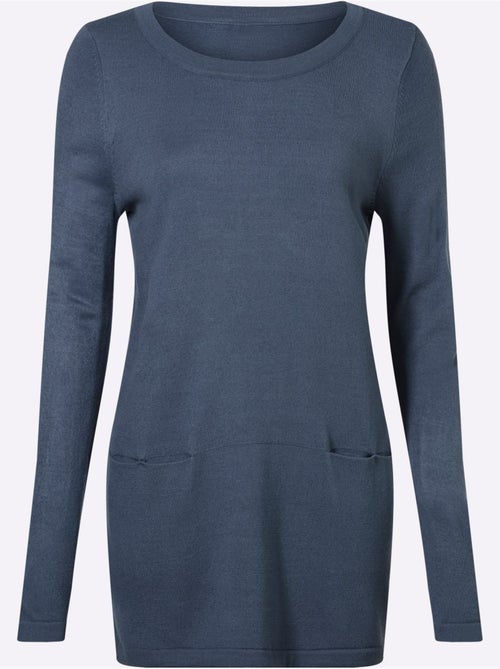 Pull long coupe en a - taille standard - moda vilona - Kiabi