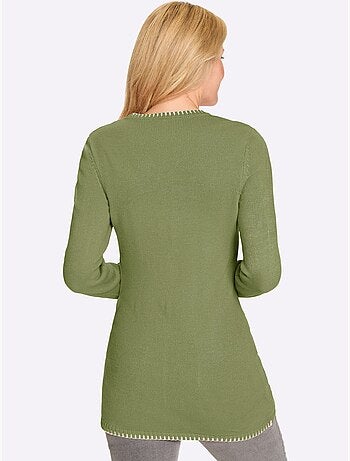 Pull Long Coupe Longue Affinante - Taille Standard - Moda Vilona