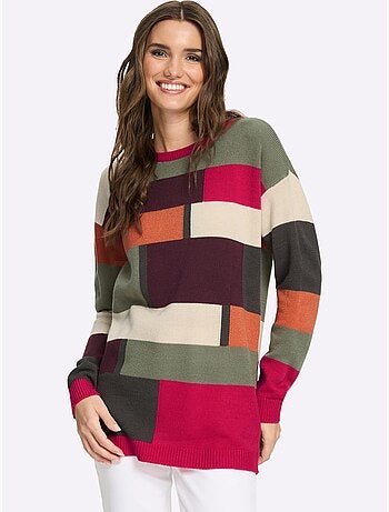 Pull Long Doux Comme Du Cachemire - Taille Courte - Moda Vilona