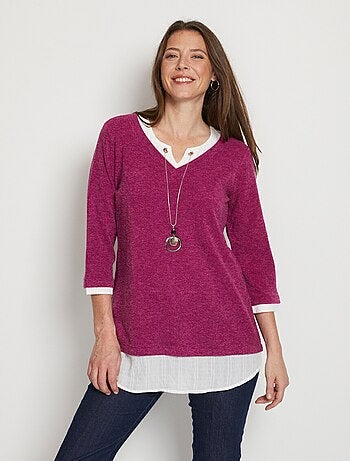 Pull long effet 2 en 1