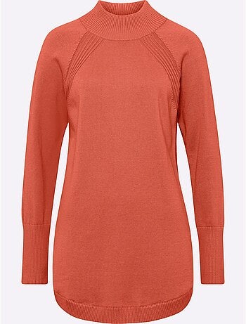 Pull Long Pur Coton - Taille Standard - Moda Vilona
