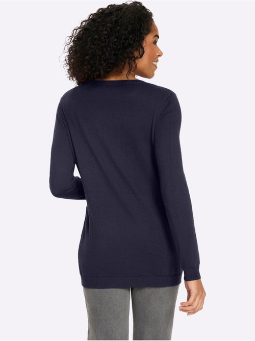 Pull long finitions côtelées - taille standard - moda vilona - Kiabi Pull long finitions côtelées - taille standard - moda vilona - Kiabi