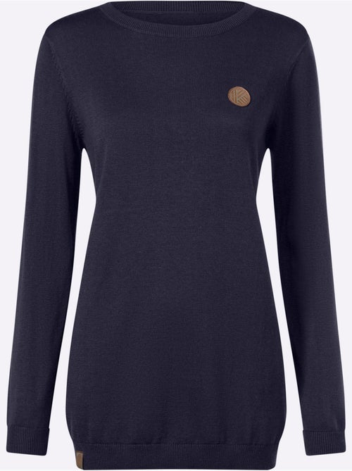 Pull long finitions côtelées - taille standard - moda vilona - Kiabi Pull long finitions côtelées - taille standard - moda vilona - Kiabi