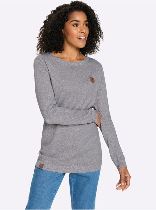 Pull long finitions côtelées - taille standard - moda vilona - Kiabi Pull long finitions côtelées - taille standard - moda vilona - Kiabi